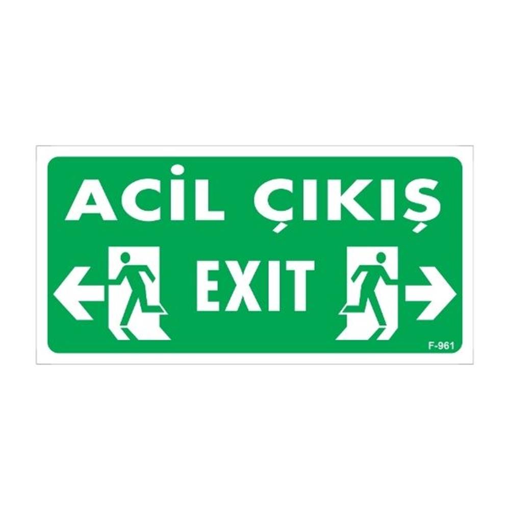 Acil Çıkış Yönlendirme Uyarı LevhasıİSG-F961-1225FSAcil Çıkış Yönlendirme Uyarı Levhası