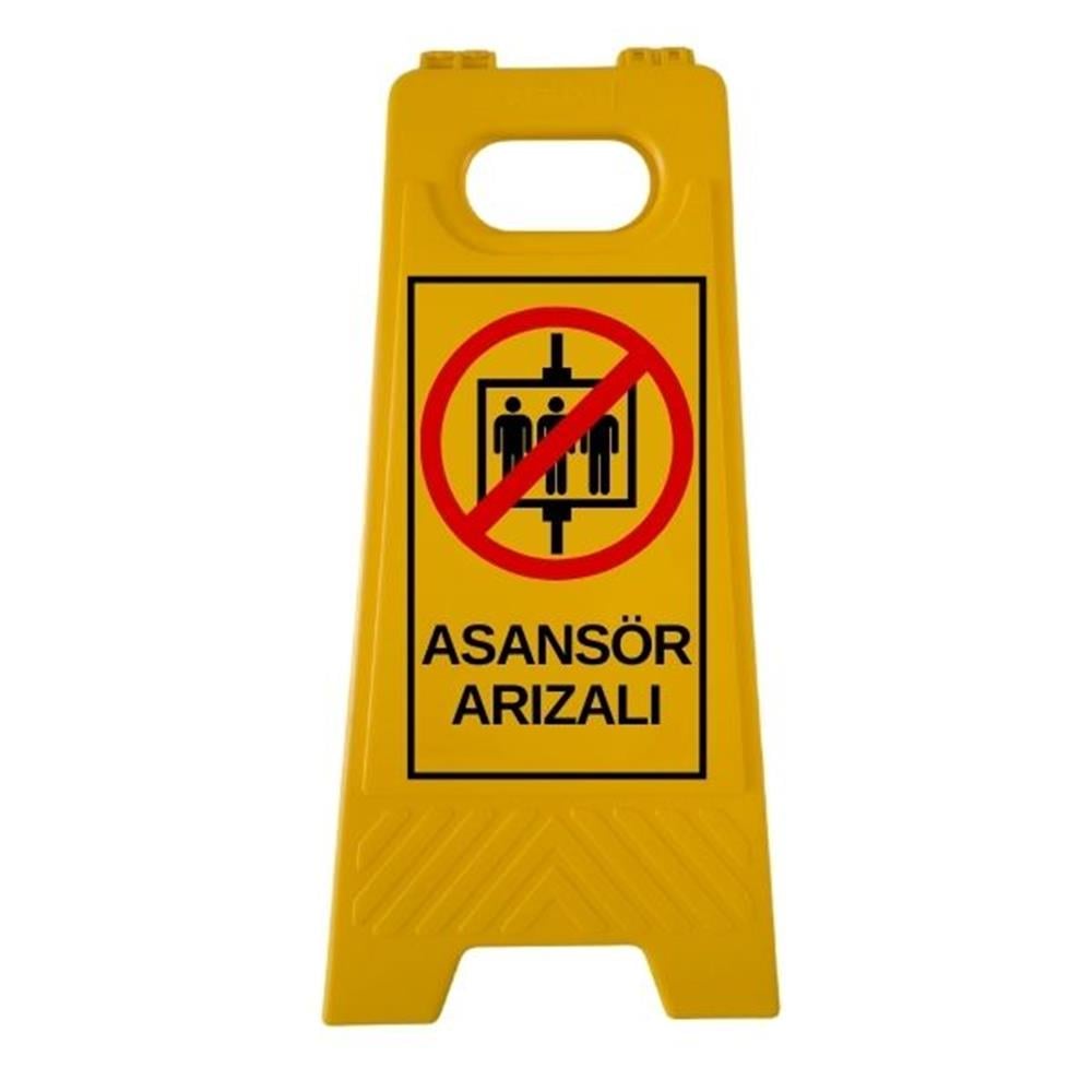 Asansör Arızalı Katlanır Uyarı LevhasıHT5002-007Asansör Arızalı Katlanır Uyarı Levhası