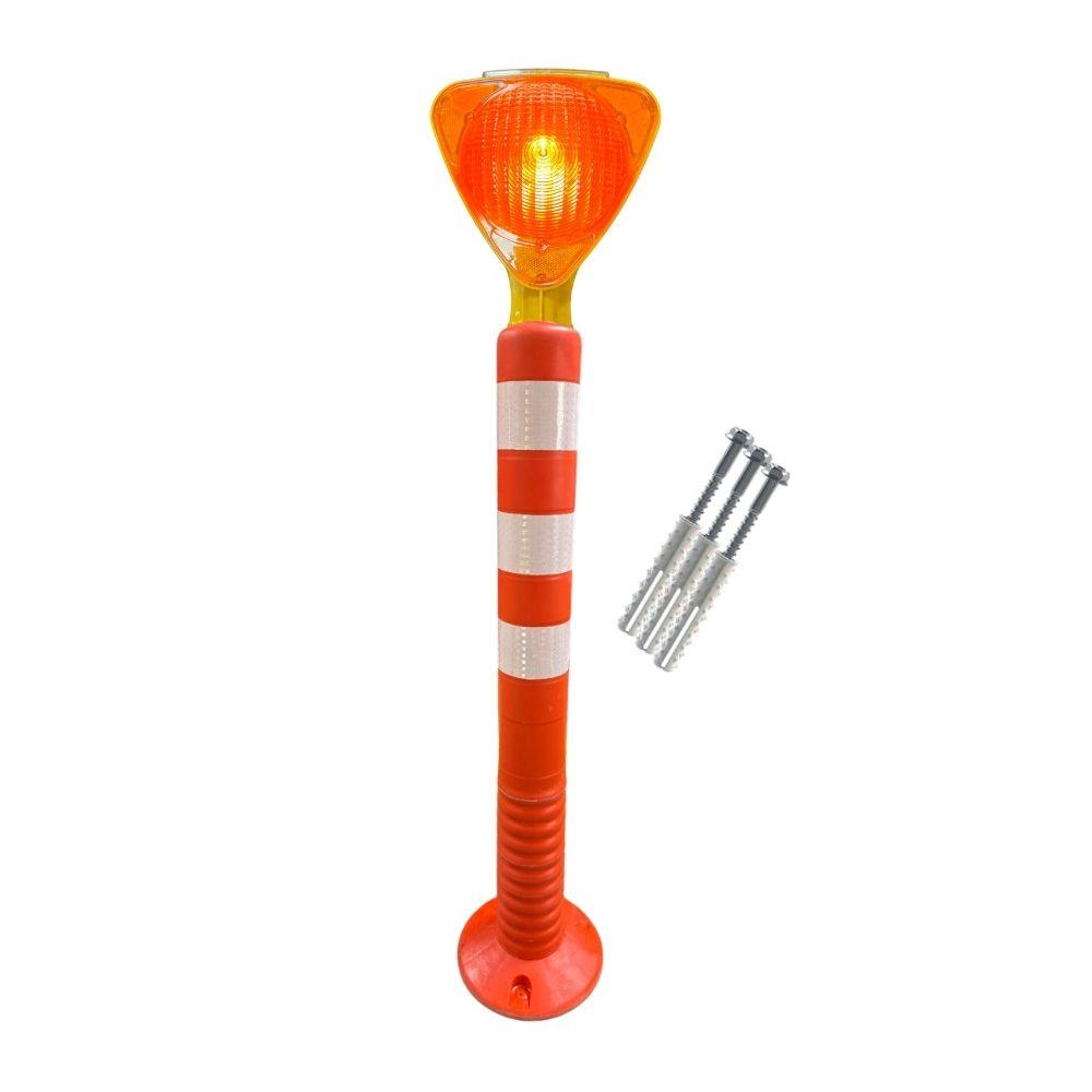 Üçgen Sarı Solar Flaşörlü 75 cm Delinatör Seti2076-9500Üçgen Sarı Solar Flaşörlü 75 cm Delinatör Seti