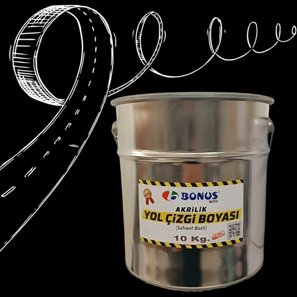 Akrilik Beyaz Yol Çizgi Boyası Boyası 10 KgBN 1050 10 9016Akrilik Beyaz Yol Çizgi Boyası 10 kg