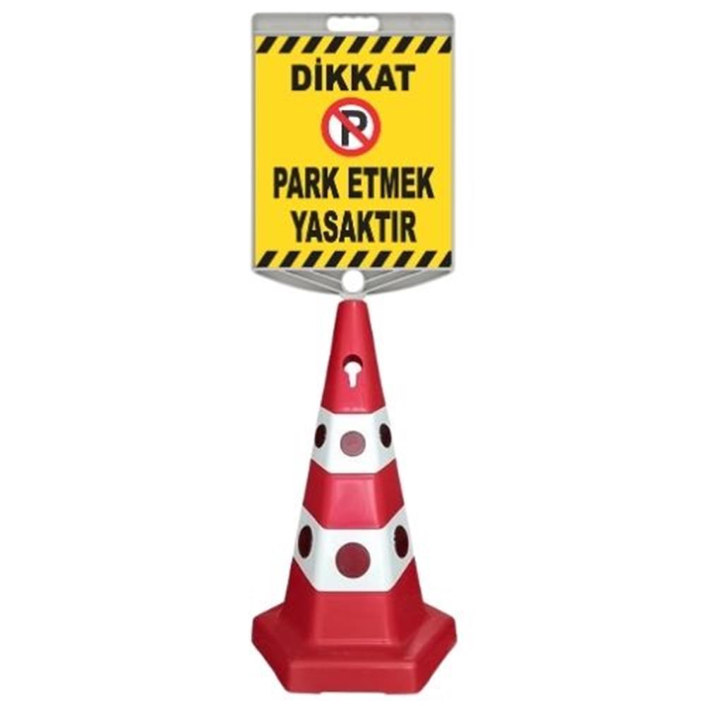 Dikkat Park Etmek Yasaktır Levhalı Duba650506 -ZT945 S -15797Dikkat Park Etmek Yasaktır Levhalı Kedi Gözlü Reklam Konisi