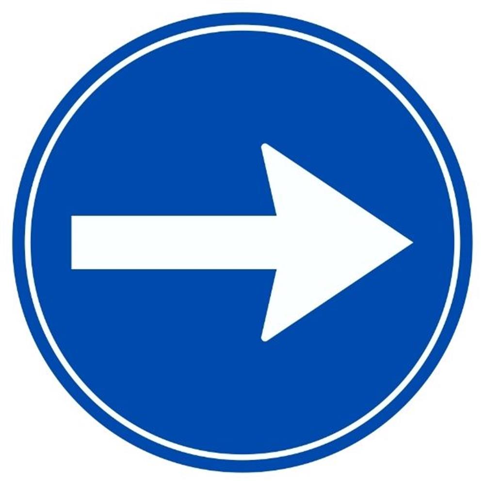 Kamyonlar İçin Geçme Yasağı Sonu Levhası TT-34bTT-35a-30Sağa Mecburi Yön Levhası TT-35a