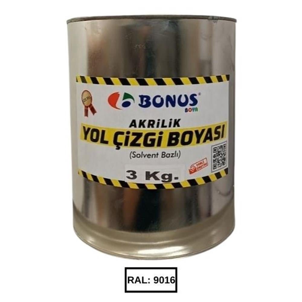 Beyaz Yol Çizgi Boyası Boyası 3 KgBN 1050 03 9016Beyaz Yol Çizgi Boyası 3 kg
