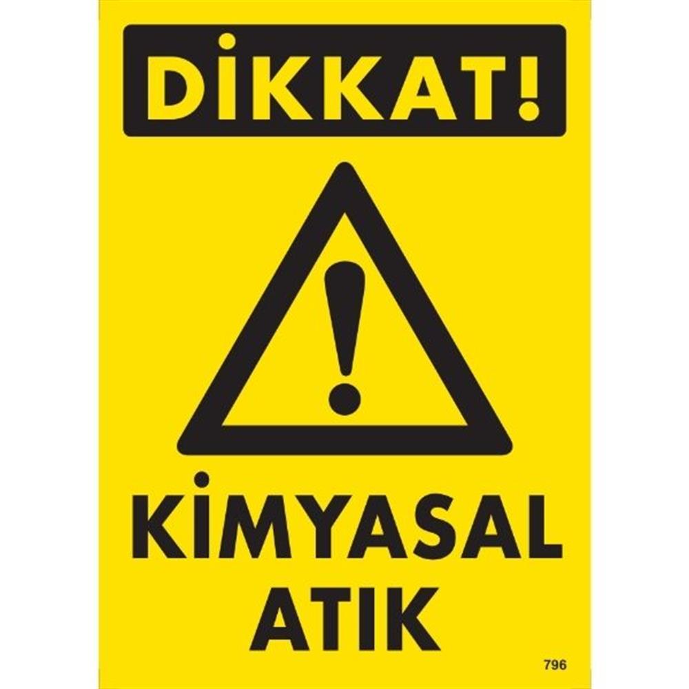 Dikkat Kimyasal Atık Uyarı LevhasıİSG-796-2535SDikkat Kimyasal Atık Uyarı Levhası