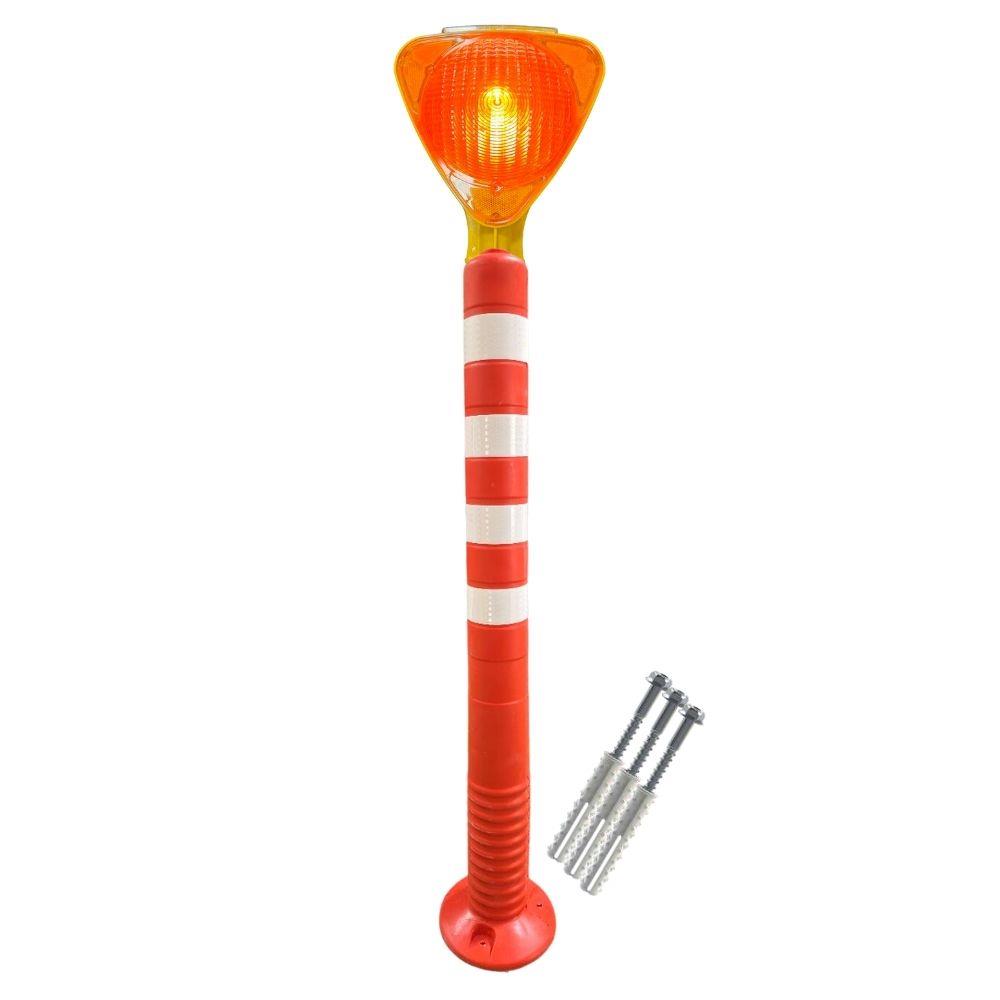 Üçgen Sarı Solar Flaşörlü 100 cm Delinatör Seti2101-9500Üçgen Sarı Solar Flaşörlü 100 cm Delinatör Seti