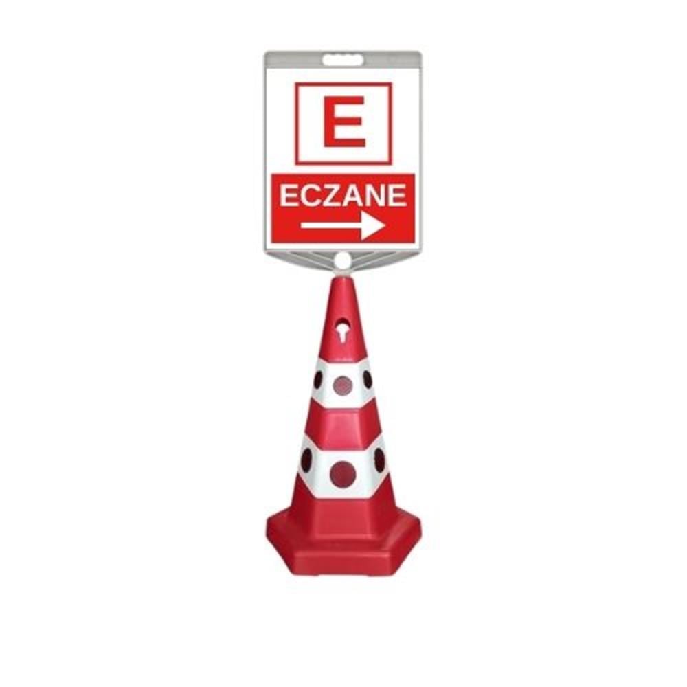 Eczane Levhalı Kedi Gözlü Reklam Konisi Ağırlıklı