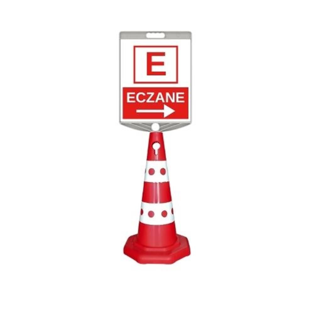 Eczane Levhalı Levhalı Benekli Reklam Konisi