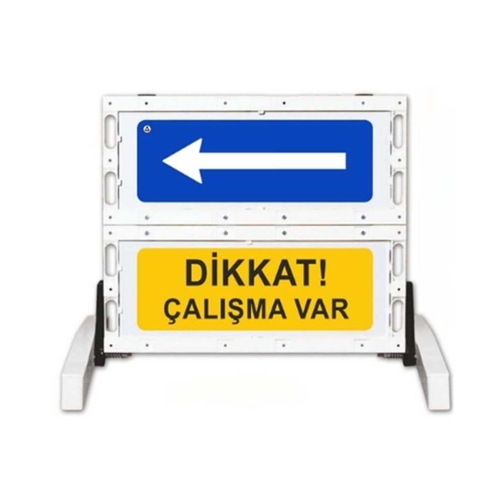 Katlanır Uyarı Levhalı Bariyer