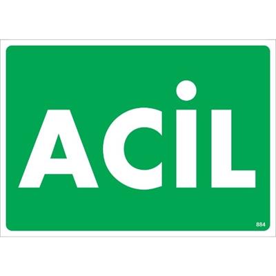 Acil Uyarı Levhası İSG-884-2535SAcil Uyarı Levhası