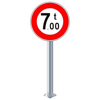 Yük Ağırlığı ... Tondan Fazla Olan Taşıt Giremez Levhası TT-24TT-24-30Yük Ağırlığı 7 Tondan Fazla Olan Taşıt Giremez Levhası TT-24