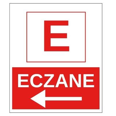 Eczane Sol Ok Sticker EtiketUY-STC-1615-30Eczane Sol Ok Sticker Yapışkanlı Etiket