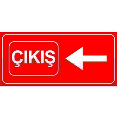Kırmızı Çıkış Yönlendirme LevhasıOTP-00127-2040GKırmızı Çıkışı Levhası