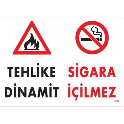 Tehlike Dinamit Sigara İçilmez Uyarı Levhası İSG-789-2535STehlike Dinamit Sigara İçilmez Uyarı Levhası