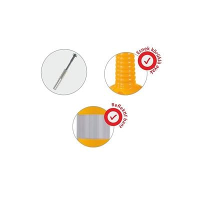 100 cm Esnek Sarı Delinatör, Plastik Duba12241 UB R100 cm TPU Sarı Esnek Delinatör