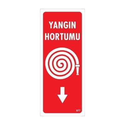 Yangın Söndürücü Uyarı Levhası İSG-977-2535SYangın Hortumu Yön Uyarı Levhası