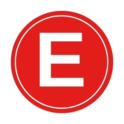 Eczane E Logo Sticker EtiketUY-STC-1605-30Eczane E Logo Sticker Yapışkanlı Etiket