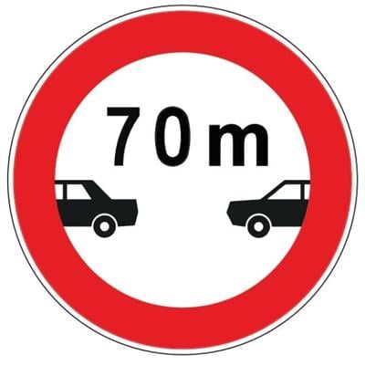 Öndeki Taşıt ... Metreden Daha Yakın Takip Edilemez Levhası TT-25TT-25-30Öndeki Taşıt 70 Metreden Daha Yakın Takip Edilemez Levhası TT-25