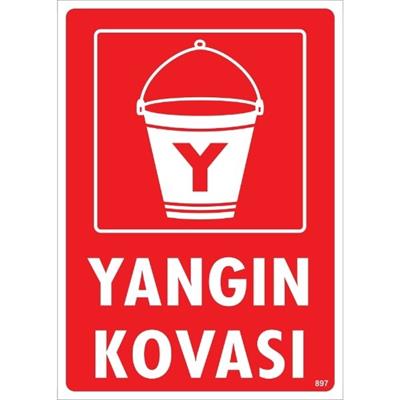 Yangın Kovası Uyarı Levhası İSG-897-2535SYangın Kovası Uyarı Levhası