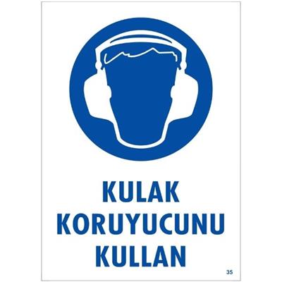 Kulak Koruyucu Kullan Uyarı LevhasıİSG-35-2535SKulak Koruyucu Kullan Uyarı Levhası