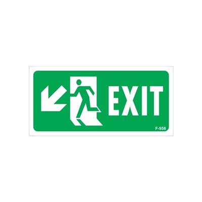 Exit Sol Aşağı Ok Uyarı LevhasıİSG-F958-1225FSExit Sol Aşağı Ok Uyarı Levhası