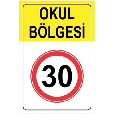Otopark Girişidir LevhasıTT-29b-30Okul Bölgesi Azami Hız Sınırlaması Levhası TT-29b