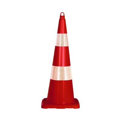 90 cm TPE Ekonomik Trafik Konisi Çift Reflektifli