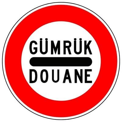 Gümrük - Durmadan Geçmek Yasaktır Levhası TT-31TT-31-30Gümrük-Durmadan Geçmek Yasaktır Levhası TT-31