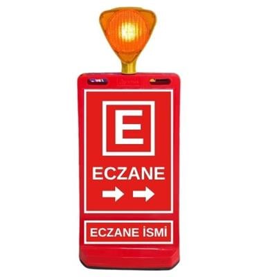 Solar Flaşör Lambalı Eczane Tabelası, Çift Yön Baskı Eczane DubasıHT12429 DB A 11817 FL K ECZ ÇYFlaşör Lambalı Eczane Tabelası Eczane Dubası Plastik Duba Çift Yön