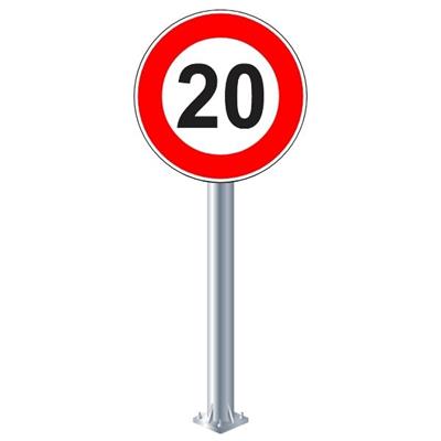Azami Hız Sınırı 20 km Levhası TT-29TT-29b-30Azami Hız Sınırlaması 20 km Levhası TT-29