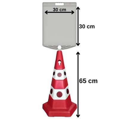 Dikkat Park Eden Araç Çekilir Levhalı Duba650506 -ZT945 S -15798Dikkat Park Eden Araç Çekilir Levhalı Kedi Gözlü Reklam Konisi