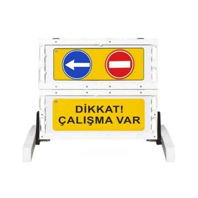 Dikkat Çalışma Var Katlanır Uyarı Levhalı Bariyer