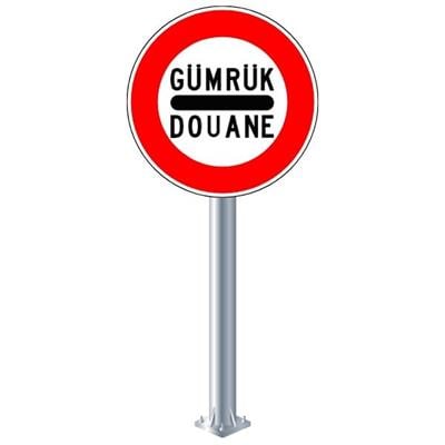 Gümrük - Durmadan Geçmek Yasaktır Levhası TT-31TT-31-30Gümrük-Durmadan Geçmek Yasaktır Levhası TT-31