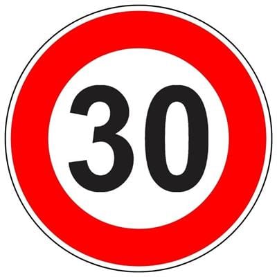 Azami Hız Sınırı 30 km Levhası TT-29TT-29c-30Azami Hız Sınırlaması 30 km Levhası TT-29