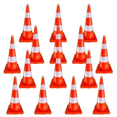15 Adet 75 cm Ekonomik Trafik Koni SetiHT0039SET1515 Adet 75 cm Ekonomik Trafik Konisi Seti