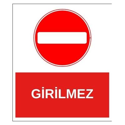 Girilmez Sticker EtiketUY-STC-1625-30Girilmez Sticker Yapışkanlı Etiket