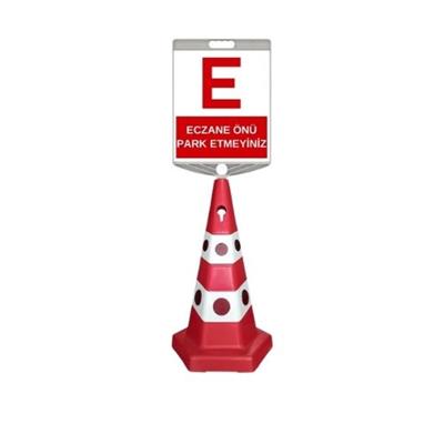 Eczane Önü Park Etmeyiniz Levhalı Kedi Gözlü Reklam Konisi Ağırlıklı
