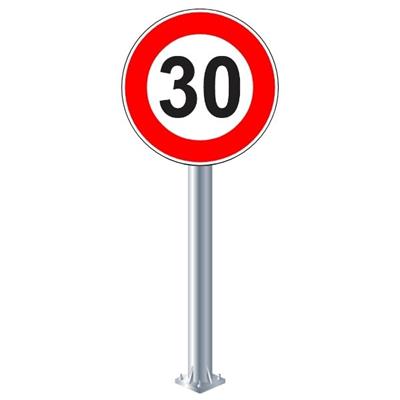 Azami Hız Sınırı 30 km Levhası TT-29TT-29c-30Azami Hız Sınırlaması 30 km Levhası TT-29