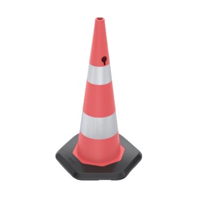 Ekonomik Ağırlıklı Trafik Konisi 90 cm Reflektifli Yol Dubası Plastik Duba