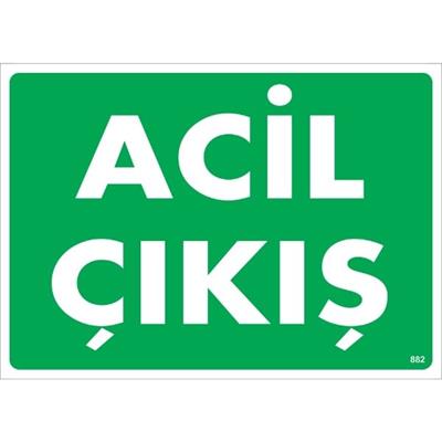 Acil Çıkış Yönlendirme Levhası İSG-882-2535SAcil Çıkış Uyarı Levhası