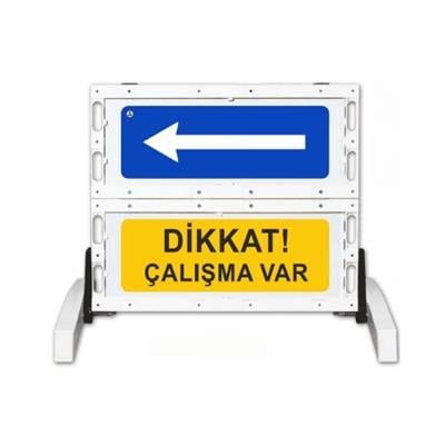 Katlanır Uyarı Levhalı Bariyer