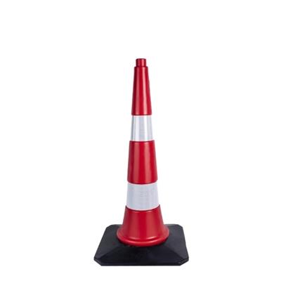 Kauçuk Tabanlı 75 cm Ekonomik Trafik Konisi