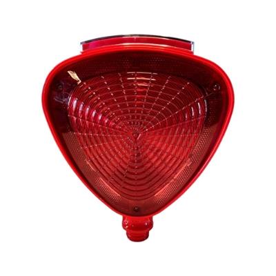 Solar Flaşörlü Üçgen Kırmızı Lamba