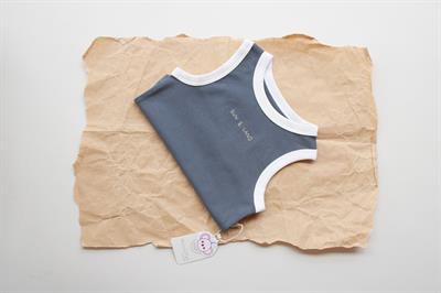 Antrasit Nakışlı Biyeli Atlet