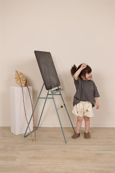 Antrasit Nakışlı Oversize T-shirt