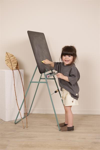 Antrasit Nakışlı Oversize T-shirt