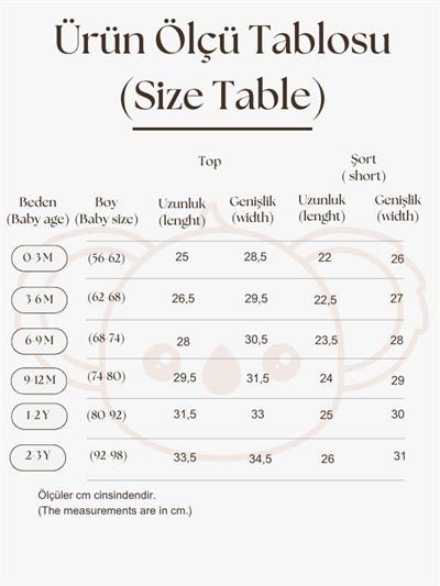 Palmiye Desen Kaşkorse Şortlu Takım