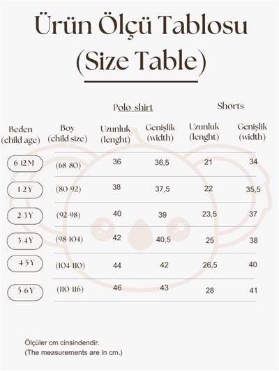 Batik Desenli Kalp Nakışlı Şortlu Takım