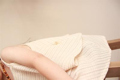 Bej Çizgili Volanlı Kız Askılı ve Şort Takım