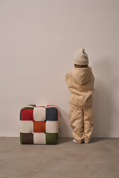 Bej Çocuk Kanguru Cepli Oversize Eşofman Takımı