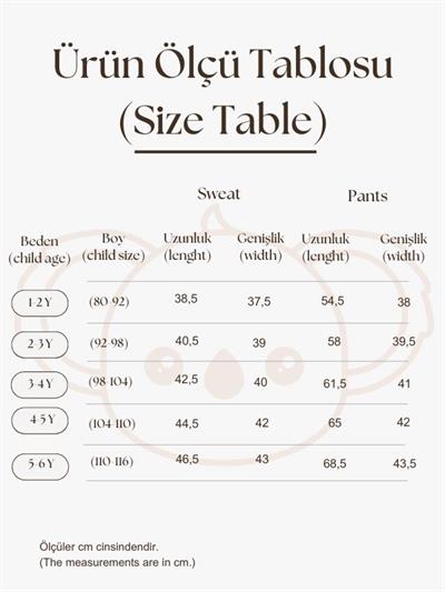 Bej Cookie Nakışlı Dökümlü Alt Üst Takım